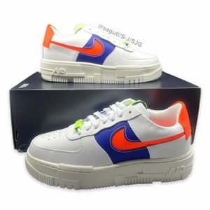 Nike Air Force 1 Pixel Women White Concord Crimson Shoes Size 8 New DM8340-100